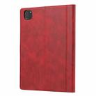 Calf Texture Double Fold Clasp Horizontal Flip Leather Case with Photo Frame & Holder & Card Slots & Wallet For iPad Air 2022 / 2020 10.9(Red) - 3