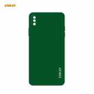 For iPhone X / XS ENKAY ENK-PC071 Hat-Prince Liquid Silicone Straight Edge Shockproof Protective Case(Dark Green) - 1