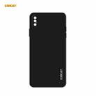 For iPhone X / XS ENKAY ENK-PC071 Hat-Prince Liquid Silicone Straight Edge Shockproof Protective Case(Black) - 1