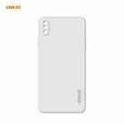 For iPhone X / XS ENKAY ENK-PC071 Hat-Prince Liquid Silicone Straight Edge Shockproof Protective Case(White) - 1