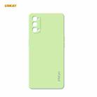 For OPPO Reno4 ENKAY ENK-PC073 Hat-Prince Liquid Silicone Straight Edge Shockproof Protective Case(Light Green) - 1