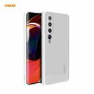 For Xiaomi Mi 10 5G Hat-Prince ENKAY ENK-PC075 Liquid Silicone Straight Edge Shockproof Protective Case(White) - 1