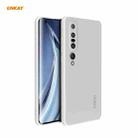 For Xiaomi Mi 10 Pro 5G Hat-Prince ENKAY ENK-PC076 Liquid Silicone Straight Edge Shockproof Protective Case(White) - 1