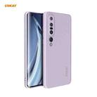 For Xiaomi Mi 10 Pro 5G Hat-Prince ENKAY ENK-PC076 Liquid Silicone Straight Edge Shockproof Protective Case(Purple) - 1