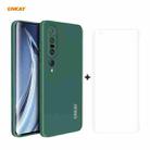 For Xiaomi Mi 10 Pro 5G Hat-Prince ENKAY ENK-PC0762 Liquid Silicone Straight Edge Shockproof Protective Case  + 3D Full Screen PET Curved Hot Bending HD Screen Protector Soft Film(Dark Green) - 1