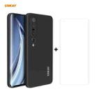 For Xiaomi Mi 10 Pro 5G Hat-Prince ENKAY ENK-PC0762 Liquid Silicone Straight Edge Shockproof Protective Case  + 3D Full Screen PET Curved Hot Bending HD Screen Protector Soft Film(Black) - 1