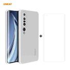 For Xiaomi Mi 10 Pro 5G Hat-Prince ENKAY ENK-PC0762 Liquid Silicone Straight Edge Shockproof Protective Case  + 3D Full Screen PET Curved Hot Bending HD Screen Protector Soft Film(White) - 1