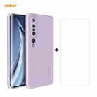 For Xiaomi Mi 10 Pro 5G Hat-Prince ENKAY ENK-PC0762 Liquid Silicone Straight Edge Shockproof Protective Case  + 3D Full Screen PET Curved Hot Bending HD Screen Protector Soft Film(Purple) - 1