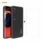 For Xiaomi Mi 10 5G Hat-Prince ENKAY ENK-PC0752 Liquid Silicone Straight Edge Shockproof Protective Case  + 3D Full Screen PET Curved Hot Bending HD Screen Protector Soft Film(Black) - 1