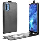 For OPPO Reno4 4G R64 Texture Single Vertical Flip Leather Protective Case with Card Slots & Photo Frame(Black) - 1