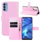 For OPPO Reno4 4G Litchi Texture Horizontal Flip Protective Case with Holder & Card Slots & Wallet(Pink) - 1