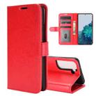 For Samsung Galaxy S21 5G R64 Texture Single Horizontal Flip Protective Case with Holder & Card Slots & Wallet& Photo Frame(Red) - 1