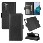 For Samsung Galaxy S21 5G Dual-side Magnetic Buckle Horizontal Flip Leather Case with Holder & Card Slots & Wallet(Black) - 1