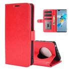 For Huawei Mate 40 Pro R64 Texture Single Horizontal Flip Protective Case with Holder & Card Slots & Wallet& Photo Frame(Red) - 1