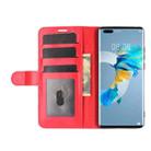 For Huawei Mate 40 Pro R64 Texture Single Horizontal Flip Protective Case with Holder & Card Slots & Wallet& Photo Frame(Red) - 5