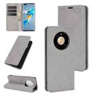 For Huawei Mate 40 Pro Retro-skin Business Magnetic Suction Leather Case with Holder & Card Slots & Wallet(Grey) - 1