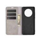 For Huawei Mate 40 Pro Retro-skin Business Magnetic Suction Leather Case with Holder & Card Slots & Wallet(Grey) - 4