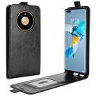 For Huawei Mate 40 Pro R64 Texture Single Vertical Flip Leather Protective Case with Card Slots & Photo Frame(Black) - 1