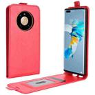 For Huawei Mate 40 Pro R64 Texture Single Vertical Flip Leather Protective Case with Card Slots & Photo Frame(Red) - 1