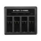 4-channel Battery Charger with Type-C / USB-C Port for GoPro HERO8 Black /7 Black /7 White / 7 Silver /6 /5 - 1