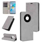 For Huawei Mate 40 Retro-skin Business Magnetic Suction Leather Case with Holder & Card Slots & Wallet(Grey) - 1