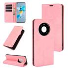 For Huawei Mate 40 Retro-skin Business Magnetic Suction Leather Case with Holder & Card Slots & Wallet(Pink) - 1