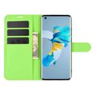 For Huawei Mate 40 Litchi Texture Horizontal Flip Protective Case with Holder & Card Slots & Wallet(Green) - 5