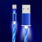USB to Micro USB 360-degree Magnetic Attraction Colorful Streamer Data Cable, Cable Length: 1m(Blue) - 1