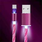 USB to Micro USB 360-degree Magnetic Attraction Colorful Streamer Data Cable, Cable Length: 1m(Red) - 1