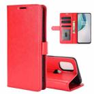 For OnePlus Nord N10 5G R64 Texture Single Horizontal Flip Protective Case with Holder & Card Slots & Wallet& Photo Frame(Red) - 1