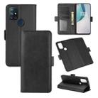 For OnePlus Nord N10 5G Dual-side Magnetic Buckle Horizontal Flip Leather Case with Holder & Card Slots & Wallet(Black) - 1