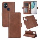 For OnePlus Nord N10 5G Dual-side Magnetic Buckle Horizontal Flip Leather Case with Holder & Card Slots & Wallet(Brown) - 1