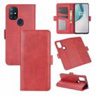 For OnePlus Nord N10 5G Dual-side Magnetic Buckle Horizontal Flip Leather Case with Holder & Card Slots & Wallet(Red) - 1