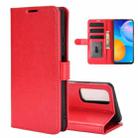 For Huawei P smart 2021 R64 Texture Single Horizontal Flip Protective Case with Holder & Card Slots & Wallet& Photo Frame(Red) - 1