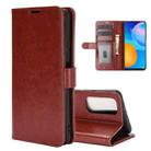 For Huawei P smart 2021 R64 Texture Single Horizontal Flip Protective Case with Holder & Card Slots & Wallet& Photo Frame(Brown) - 1