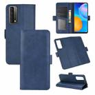 For Huawei P smart 2021  Dual-side Magnetic Buckle Horizontal Flip Leather Case with Holder & Card Slots & Wallet(Dark Blue) - 1