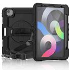 For iPad Air 2022 / 2020 10.9 Shockproof Black Silica Gel + Colorful PC Protective Case(Black) - 1