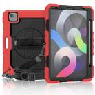 For iPad Air 2022 / 2020 10.9 Shockproof Black Silica Gel + Colorful PC Protective Case(Red) - 1