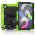For iPad Air 2022 / 2020 10.9 Shockproof Black Silica Gel + Colorful PC Protective Case(Green) - 1