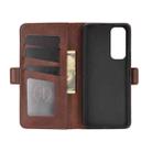 For VIVO V20SE Dual-side Magnetic Buckle Horizontal Flip Leather Case with Holder & Card Slots & Wallet(Brown) - 3