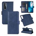 For VIVO V20SE Dual-side Magnetic Buckle Horizontal Flip Leather Case with Holder & Card Slots & Wallet(Dark Blue) - 1