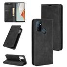 For OnePlus Nord N100 Retro-skin Business Magnetic Suction Leather Case with Holder & Card Slots & Wallet(Black) - 1