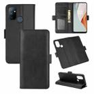 For OnePlus Nord N100 Dual-side Magnetic Buckle Horizontal Flip Leather Case with Holder & Card Slots & Wallet(Black) - 1