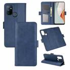 For OnePlus Nord N100 Dual-side Magnetic Buckle Horizontal Flip Leather Case with Holder & Card Slots & Wallet(Dark Blue) - 1