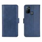 For OnePlus Nord N100 Dual-side Magnetic Buckle Horizontal Flip Leather Case with Holder & Card Slots & Wallet(Dark Blue) - 2