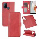 For OnePlus Nord N100 Dual-side Magnetic Buckle Horizontal Flip Leather Case with Holder & Card Slots & Wallet(Red) - 1