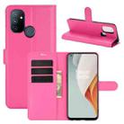 For OnePlus Nord N100 Litchi Texture Horizontal Flip Protective Case with Holder & Card Slots & Wallet(Rose red) - 1