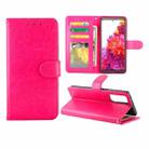 For Samsung Galaxy S20 FE 5G Crazy Horse Texture Leather Horizontal Flip Protective Case with Holder & Card Slots & Wallet & Photo Frame(Rose Red) - 1