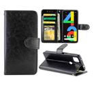For Goolgle Pixel 4a (4G) Crazy Horse Texture Leather Horizontal Flip Protective Case with Holder & Card Slots & Wallet & Photo Frame(Black) - 1