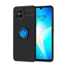 For Huawei Nova 8se Metal Ring Holder 360 Degree Rotating TPU Case(Black+Blue) - 1